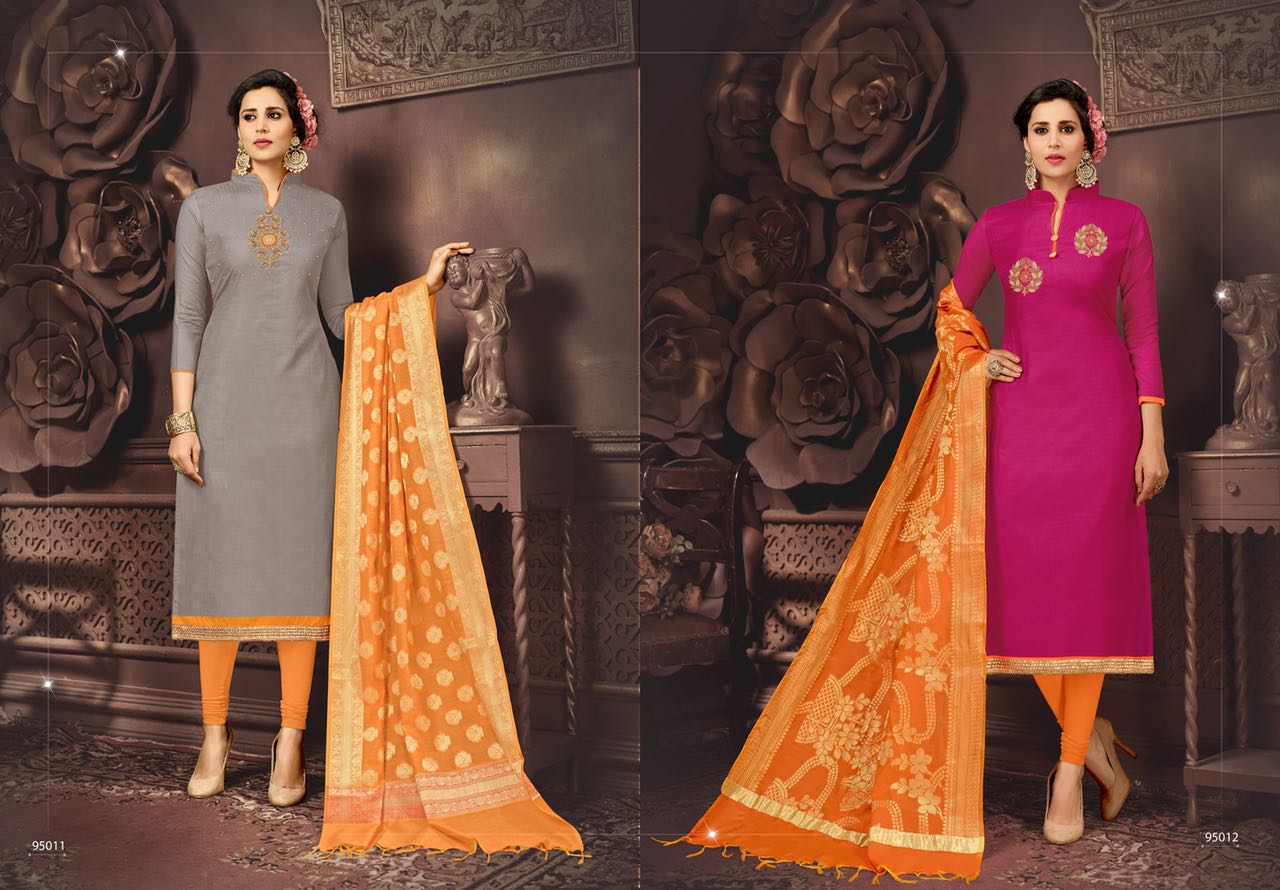 Naysa Vol-2 By Assian Art 95001 To 95012 Series Beautiful Stylish Fancy Colorful Casual Wear & Ethnic Wear Bombay Glace Cotton Dresses At Wholesale Price