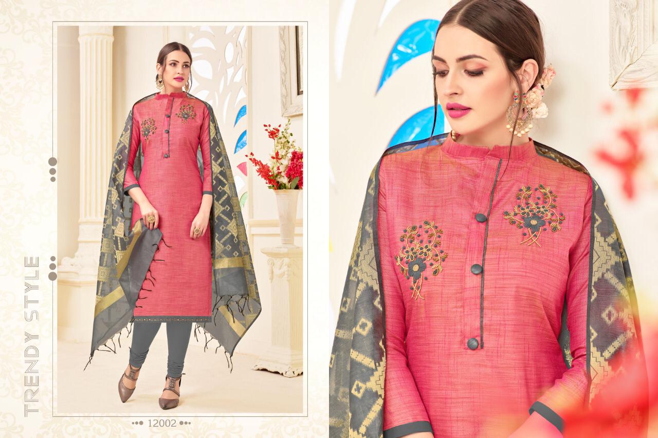 Naysa Vol-4 By Assian Art 12001 To 12012 Series Beautiful Stylish Fancy Colorful Casual Wear & Ethnic Wear Pure Banarasi Embroidered Dresses At Wholesale Price