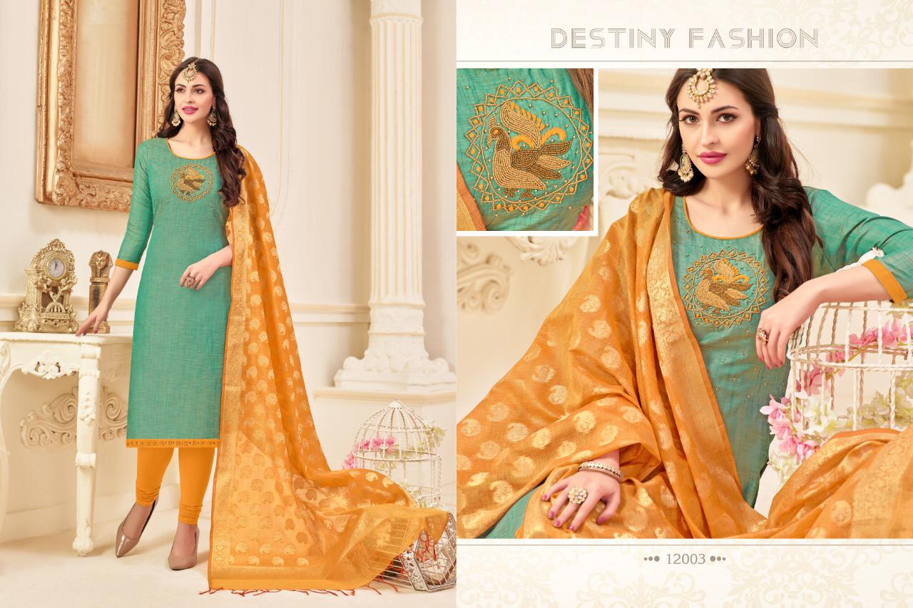 Naysa Vol-4 By Assian Art 12001 To 12012 Series Beautiful Stylish Fancy Colorful Casual Wear & Ethnic Wear Pure Banarasi Embroidered Dresses At Wholesale Price