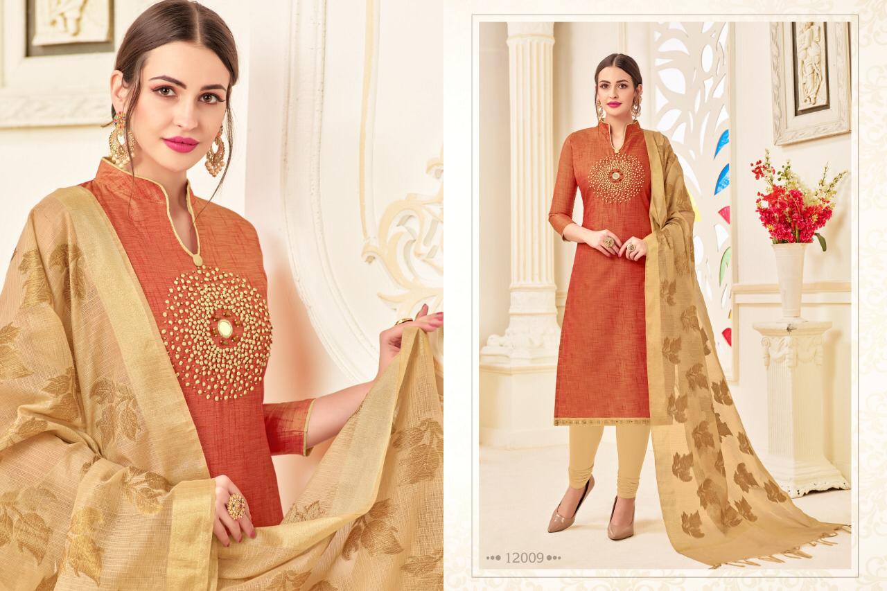 Naysa Vol-4 By Assian Art 12001 To 12012 Series Beautiful Stylish Fancy Colorful Casual Wear & Ethnic Wear Pure Banarasi Embroidered Dresses At Wholesale Price