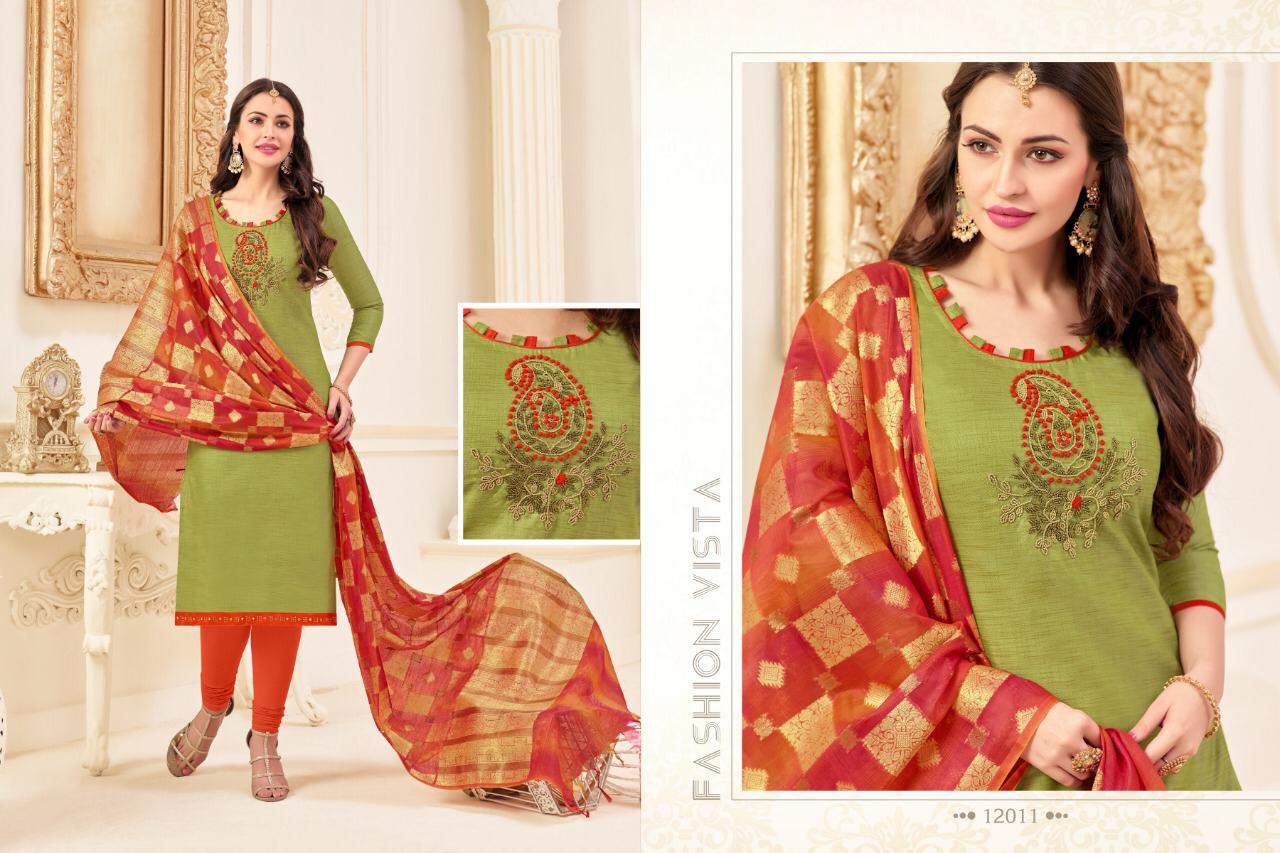 Naysa Vol-4 By Assian Art 12001 To 12012 Series Beautiful Stylish Fancy Colorful Casual Wear & Ethnic Wear Pure Banarasi Embroidered Dresses At Wholesale Price