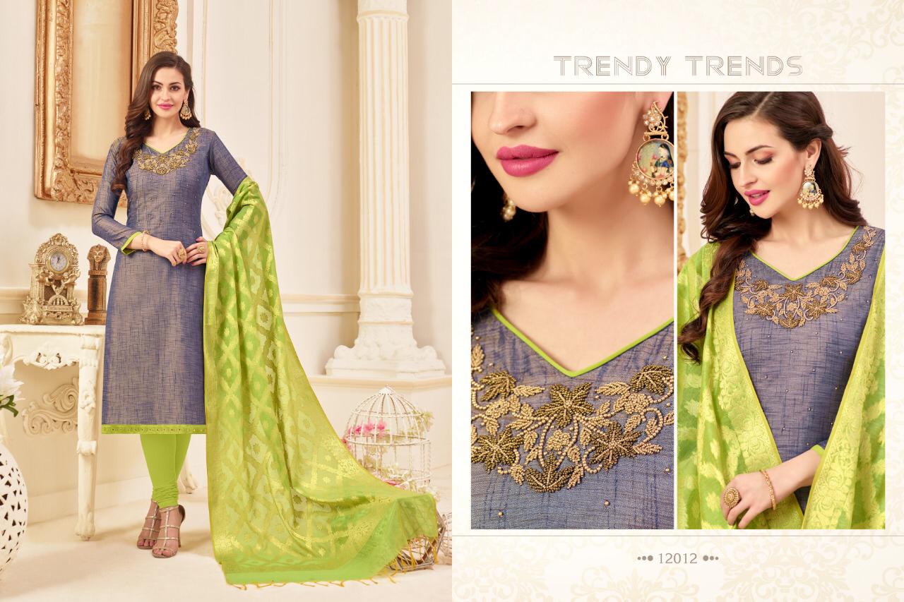 Naysa Vol-4 By Assian Art 12001 To 12012 Series Beautiful Stylish Fancy Colorful Casual Wear & Ethnic Wear Pure Banarasi Embroidered Dresses At Wholesale Price