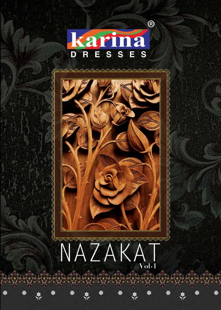 Nazakat Vol-1 By Karina Dresses 1001 To 1012 Series Indian Traditional Wear Collection Beautiful Stylish Fancy Colorful Party Wear & Occasional Wear Cotton Printed Dress At Wholesale Price