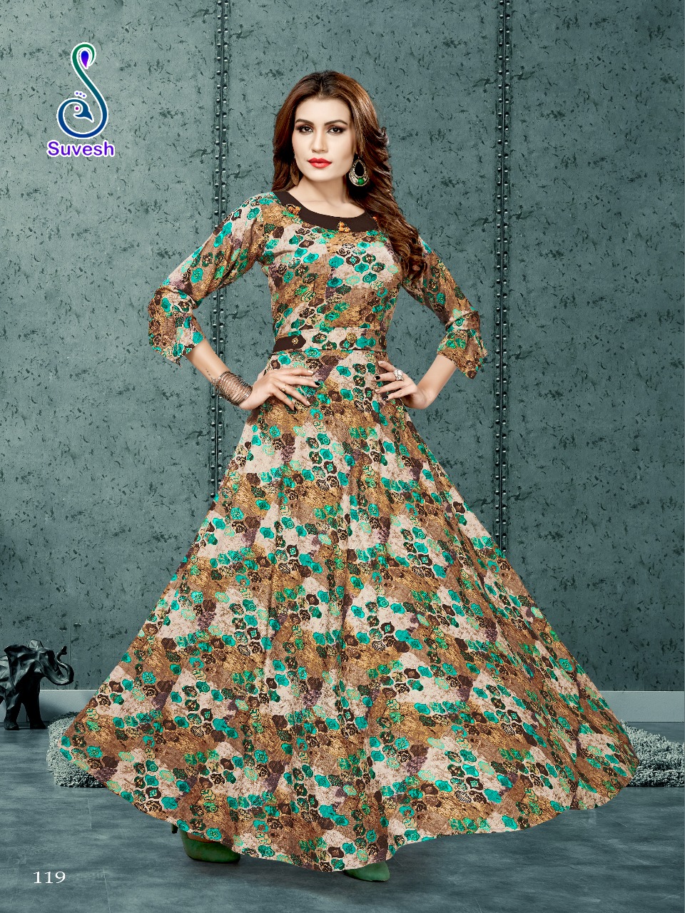 Nazakat Vol-3 By Suvesh 115 To 121 Series Beautiful Stylish Fancy Colorful Casual Wear & Ethnic Wear & Ready To Wear Heavy Rayon Printed Kurtis At Wholesale Price
