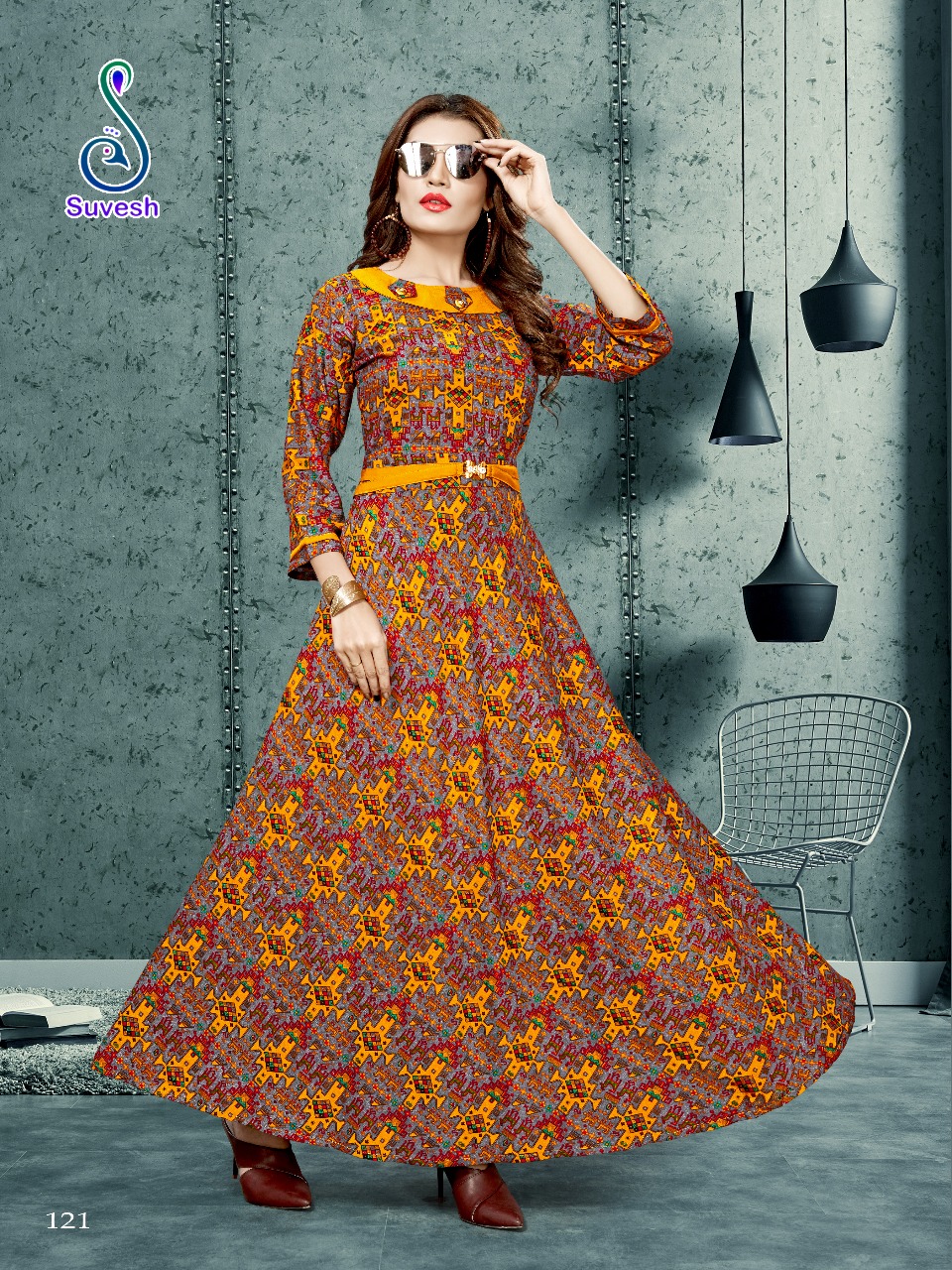 Nazakat Vol-3 By Suvesh 115 To 121 Series Beautiful Stylish Fancy Colorful Casual Wear & Ethnic Wear & Ready To Wear Heavy Rayon Printed Kurtis At Wholesale Price