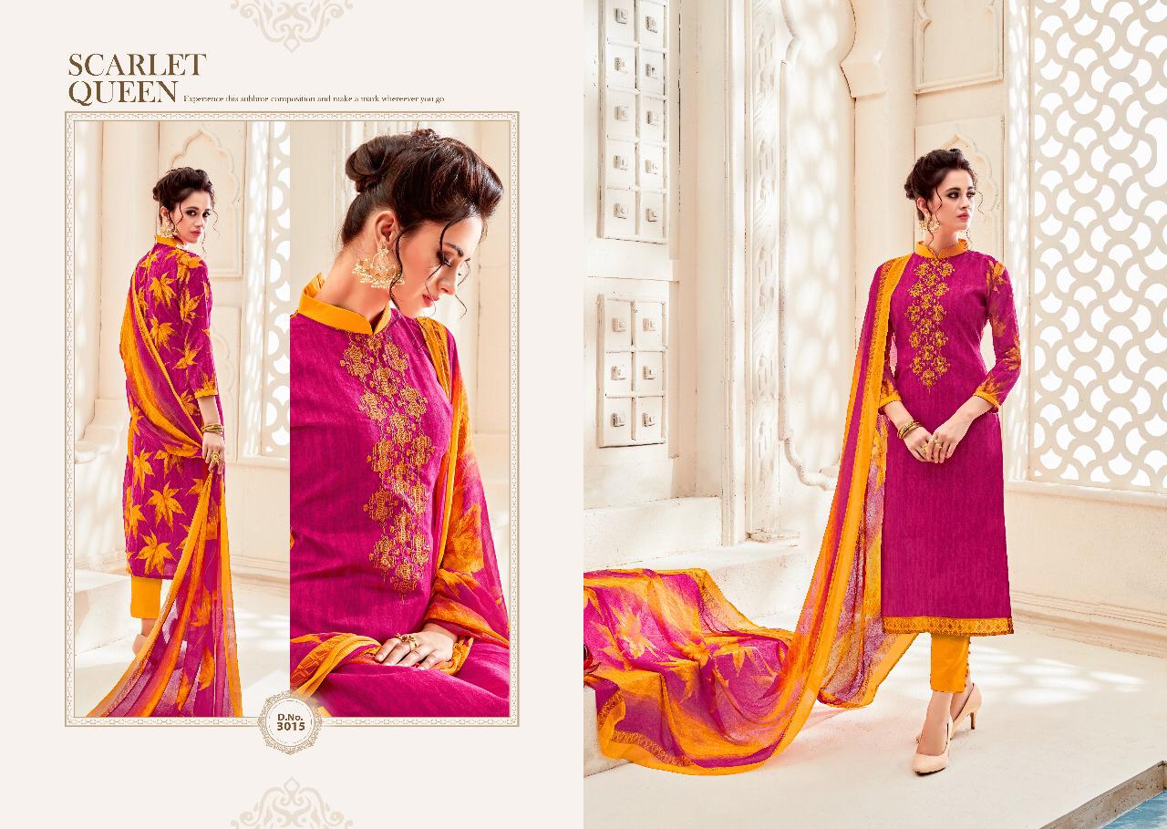 Nazakat Vol-4 By Ravi Creation 3013 To 3020 Series Beautiful Winter Suits Collection Stylish Fancy Colorful Casual Wear & Ethnic Wear Semi Cotton Printed With Embroidery Dresses At Wholesale Price