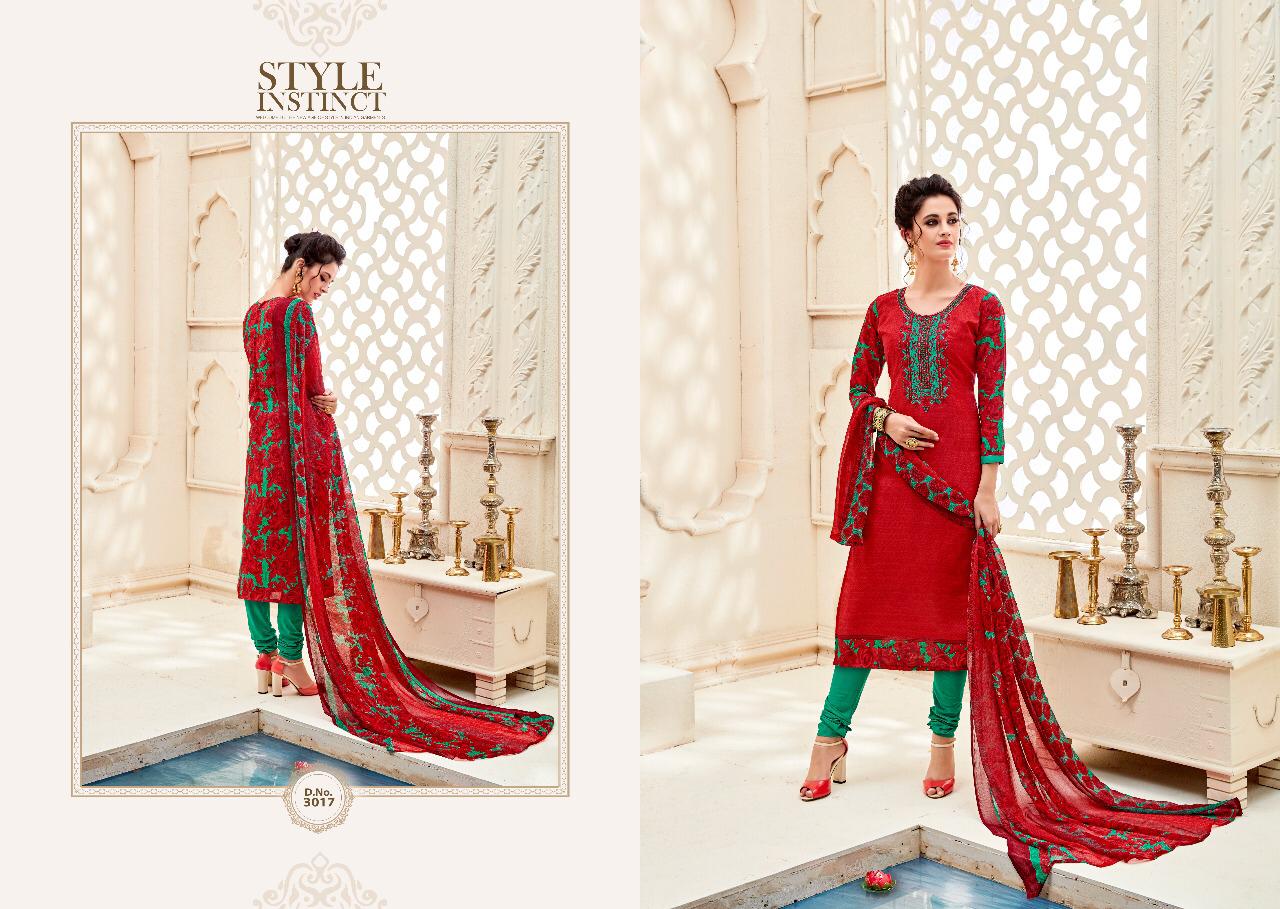 Nazakat Vol-4 By Ravi Creation 3013 To 3020 Series Beautiful Winter Suits Collection Stylish Fancy Colorful Casual Wear & Ethnic Wear Semi Cotton Printed With Embroidery Dresses At Wholesale Price