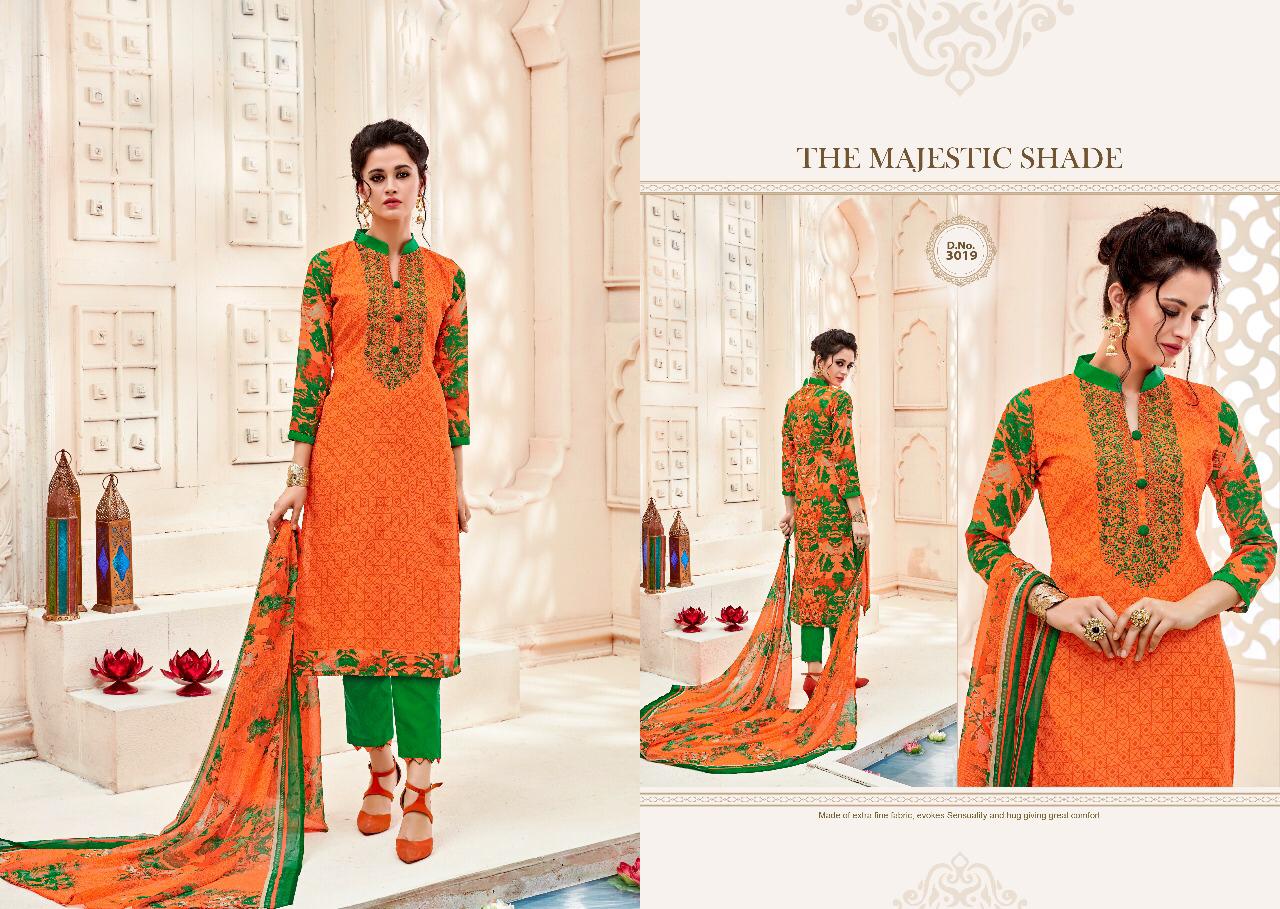 Nazakat Vol-4 By Ravi Creation 3013 To 3020 Series Beautiful Winter Suits Collection Stylish Fancy Colorful Casual Wear & Ethnic Wear Semi Cotton Printed With Embroidery Dresses At Wholesale Price