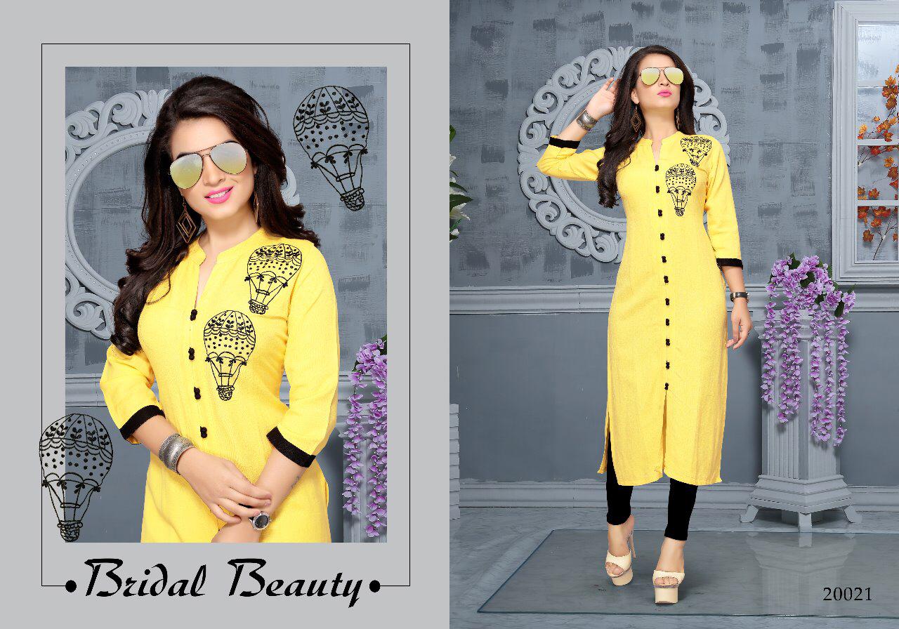 Nazakat By Neeti Creation 20021 To 20027 Series Stylish Fancy Beautiful Colorful Casual Wear & Ethnic Wear Heavy Rayon Flex With Embroidery Kurtis At Wholesale Price