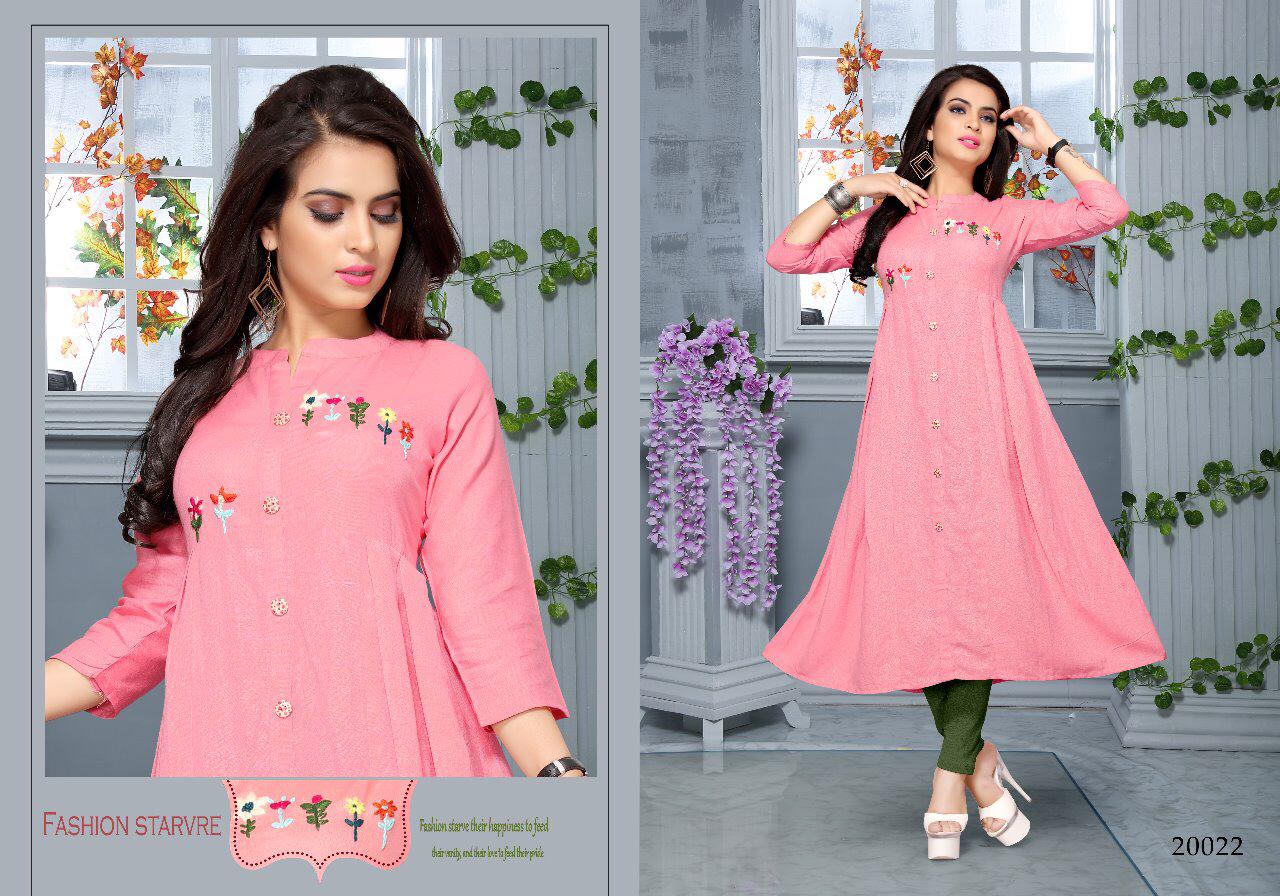Nazakat By Neeti Creation 20021 To 20027 Series Stylish Fancy Beautiful Colorful Casual Wear & Ethnic Wear Heavy Rayon Flex With Embroidery Kurtis At Wholesale Price