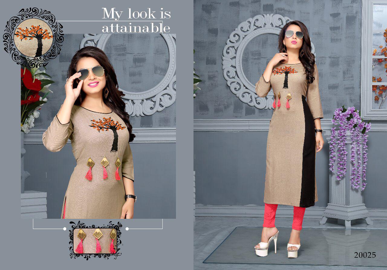 Nazakat By Neeti Creation 20021 To 20027 Series Stylish Fancy Beautiful Colorful Casual Wear & Ethnic Wear Heavy Rayon Flex With Embroidery Kurtis At Wholesale Price