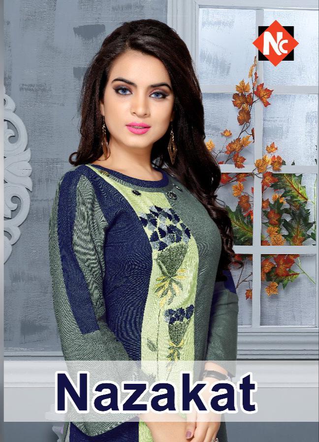 Nazakat By Neeti Creation 20021 To 20027 Series Stylish Fancy Beautiful Colorful Casual Wear & Ethnic Wear Heavy Rayon Flex With Embroidery Kurtis At Wholesale Price