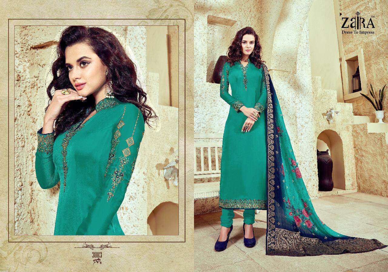 Nazakat By Zaira 3001 To 3006 Series Designer Anarkali Suits Bridal Collection Colorful Stylish Fancy Party Wear & Occasional Wear Satin Georgette Embroidered Dresses At Wholesale Price