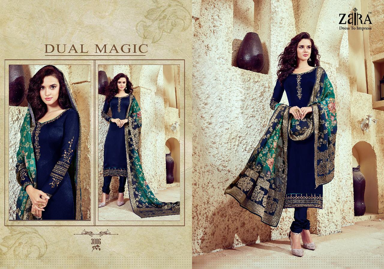 Nazakat By Zaira 3001 To 3006 Series Designer Anarkali Suits Bridal Collection Colorful Stylish Fancy Party Wear & Occasional Wear Satin Georgette Embroidered Dresses At Wholesale Price