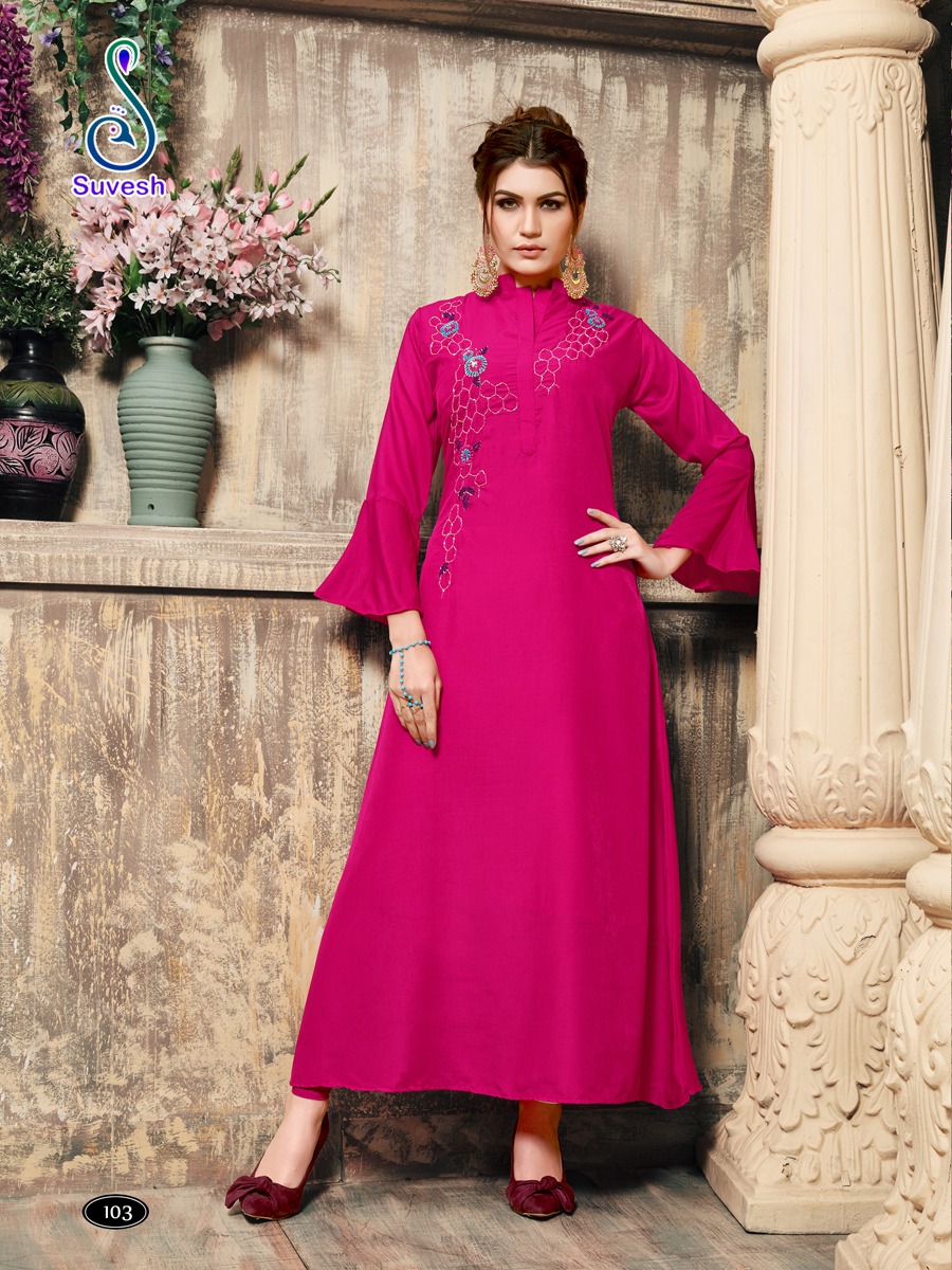 Nazam By Suvesh 101 To 106 Series Beautiful Colorful Stylish Fancy Casual Wear & Ethnic Wear & Ready To Wear Maslin Printed Kurtis At Wholesale Price