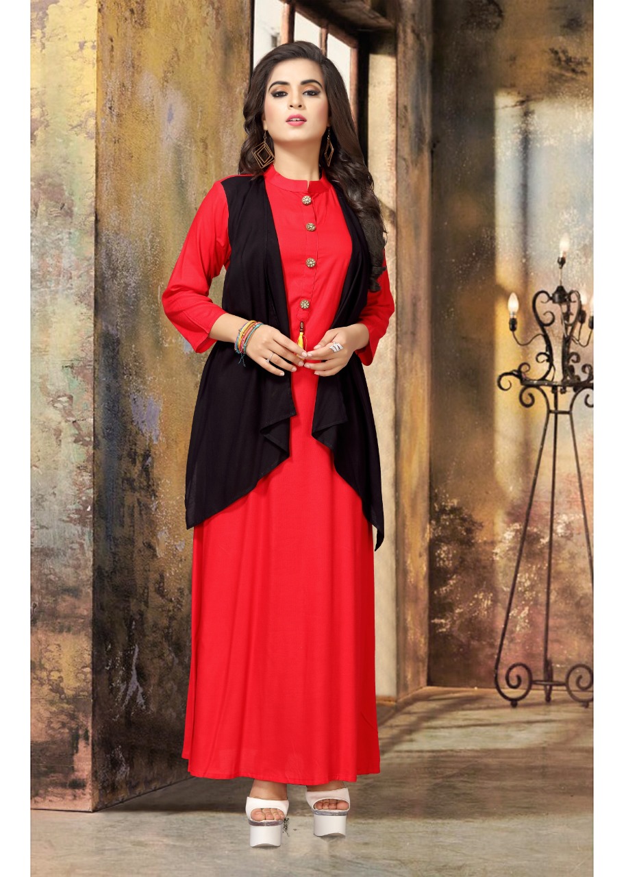 Nazmeen By Neeti Creation 5020 To 5024 Series Beautiful Colorful Stylish Fancy Casual Wear & Ethnic Wear & Ready To Wear Heavy Rayon Plain Kurtis At Wholesale Price