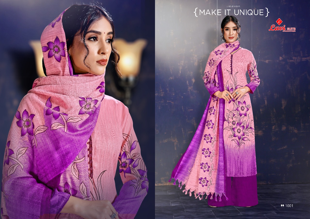 Nazmin By Lavi Suits 1001 To 1010 Series Designer Suits Collection Beautiful Stylish Fancy Colorful Party Wear & Occasional Wear Pashmina Digital Printed Dresses At Wholesale Price
