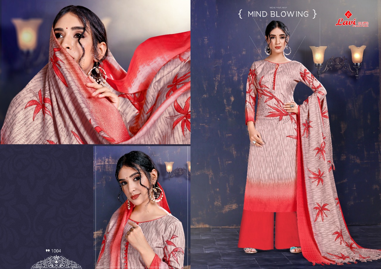 Nazmin By Lavi Suits 1001 To 1010 Series Designer Suits Collection Beautiful Stylish Fancy Colorful Party Wear & Occasional Wear Pashmina Digital Printed Dresses At Wholesale Price