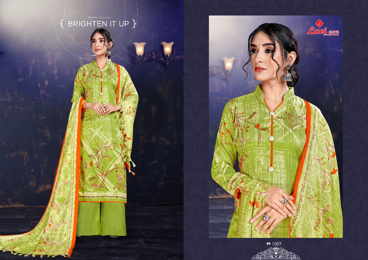 Nazmin By Lavi Suits 1001 To 1010 Series Designer Suits Collection Beautiful Stylish Fancy Colorful Party Wear & Occasional Wear Pashmina Digital Printed Dresses At Wholesale Price