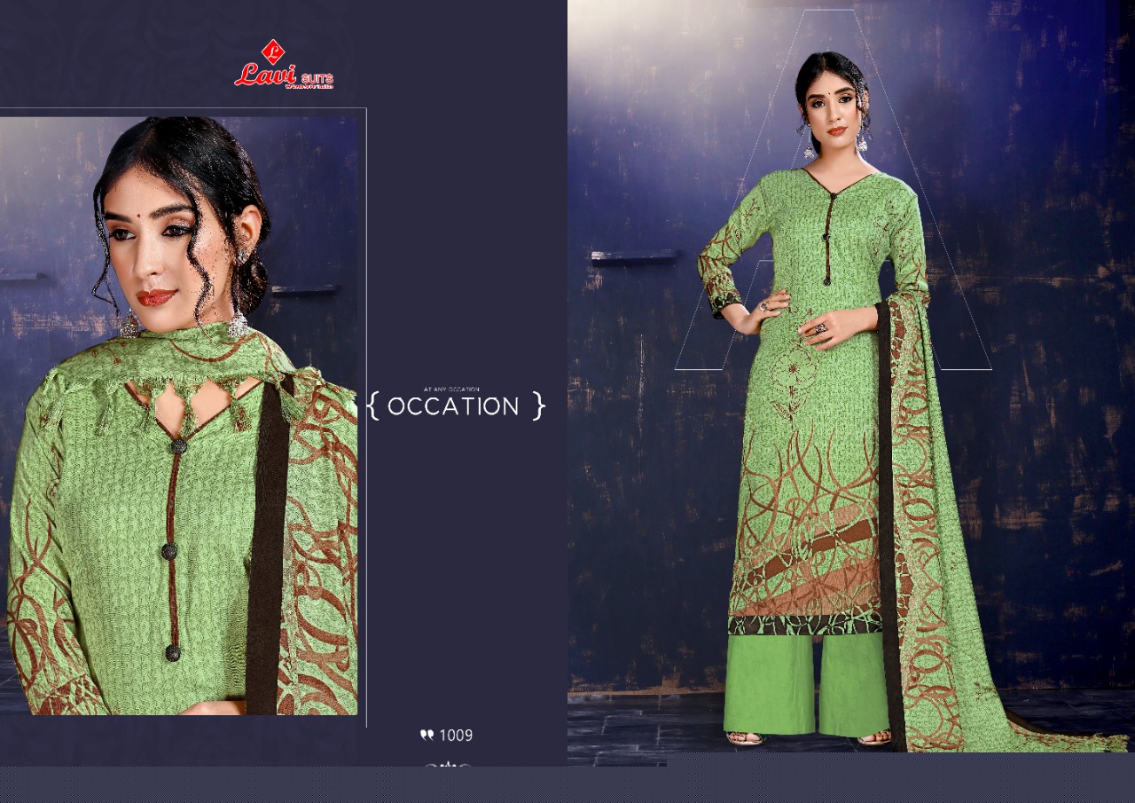 Nazmin By Lavi Suits 1001 To 1010 Series Designer Suits Collection Beautiful Stylish Fancy Colorful Party Wear & Occasional Wear Pashmina Digital Printed Dresses At Wholesale Price