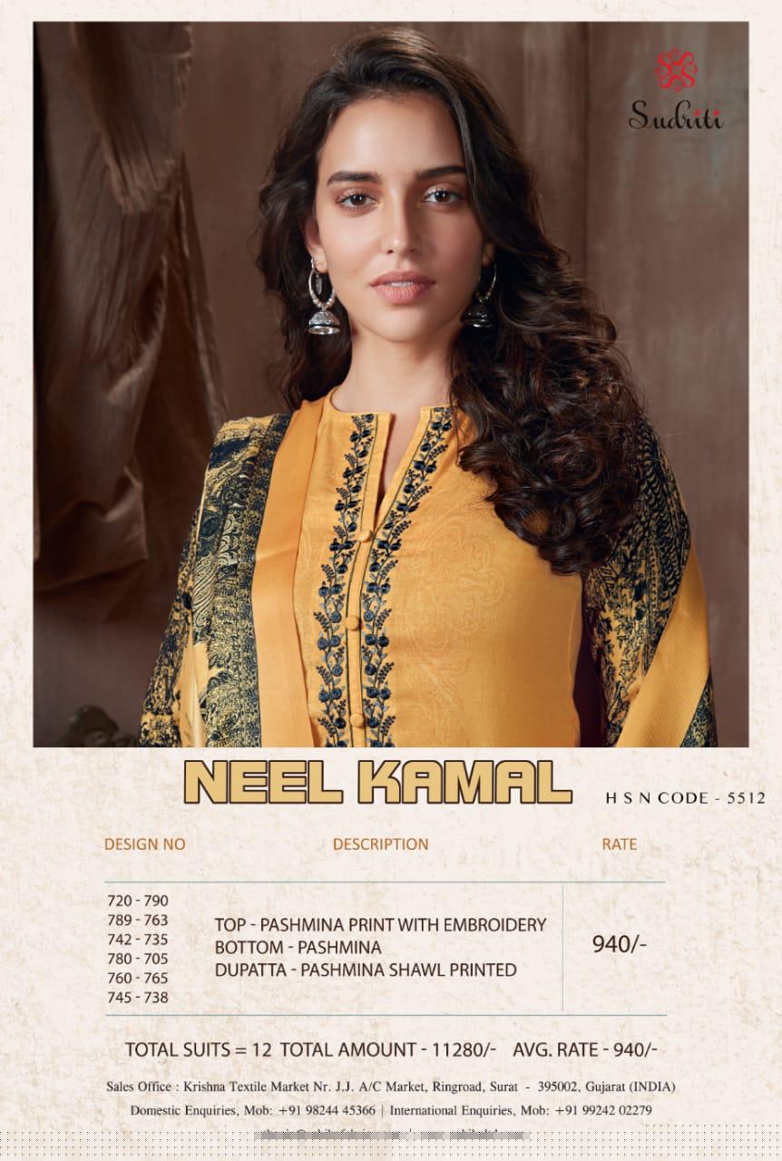 Neel Kamal By Sudriti Designer Winter Suits Collection Beautiful Stylish Fancy Colorful Party Wear & Winter Wear Pashmina Printed Dresses At Wholesale Price