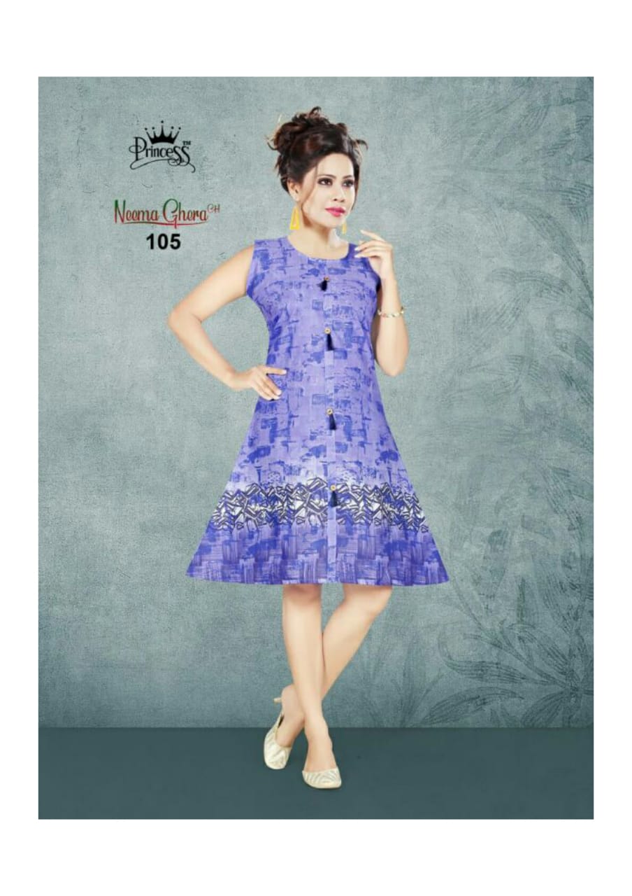 Neema Ghera By Princess 101 To 115 Series Beautiful Stylish Fancy Colorful Casual Wear & Ethnic Wear & Ready To Wear Cotton Printed Kurtis At Wholesale Price
