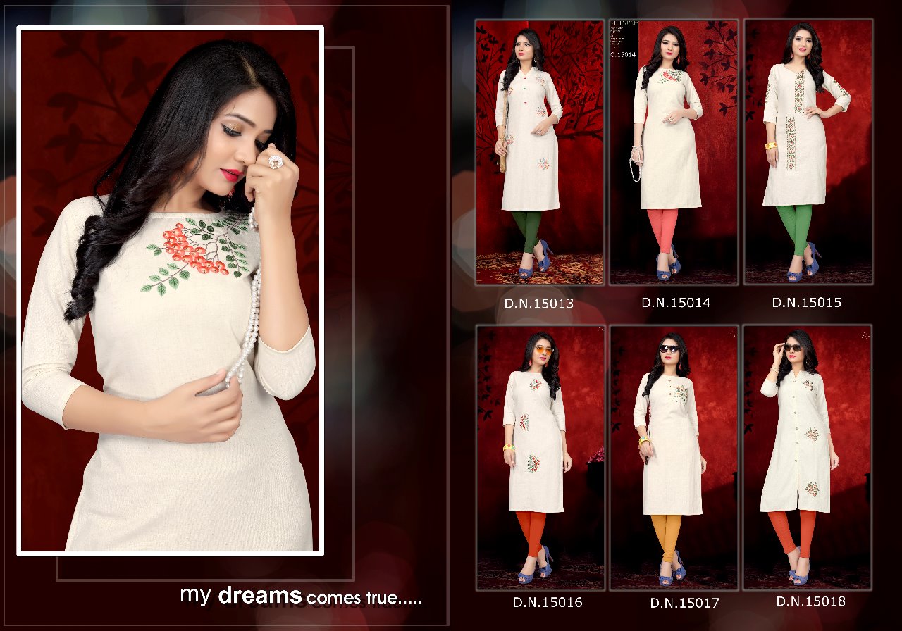 Neera By Neeti Creation 15013 To 15018 Series Beautiful Colorful Stylish Fancy Casual Wear & Ethnic Wear & Ready To Wear Heavy Cotton Flex With Embroidery Work Kurtis At Wholesale Price