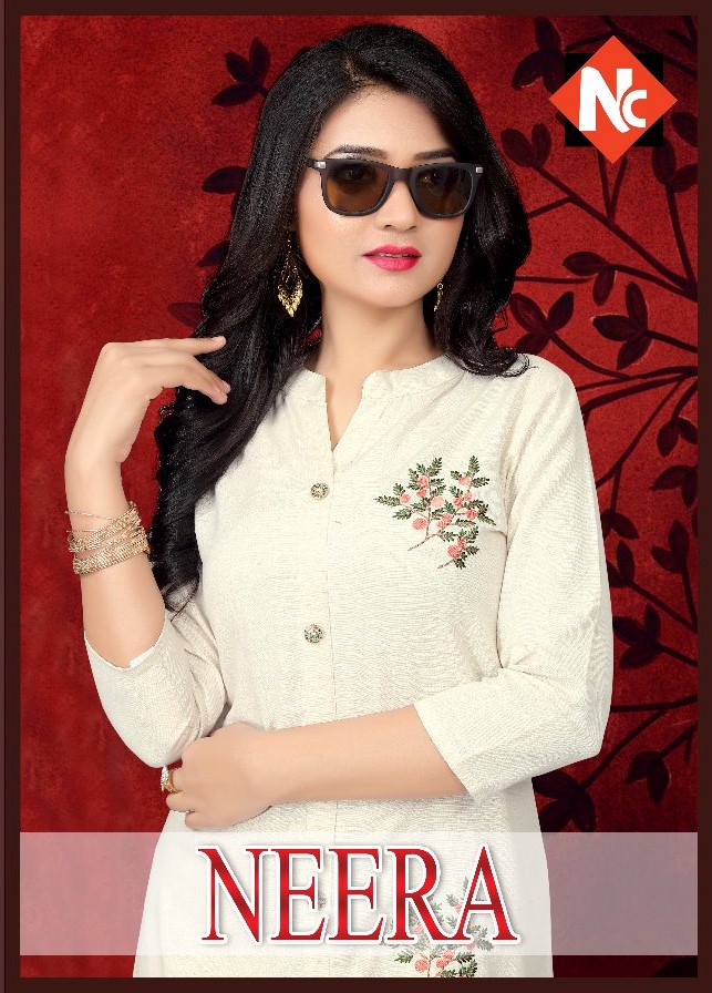 Neera By Neeti Creation 15013 To 15018 Series Beautiful Colorful Stylish Fancy Casual Wear & Ethnic Wear & Ready To Wear Heavy Cotton Flex With Embroidery Work Kurtis At Wholesale Price
