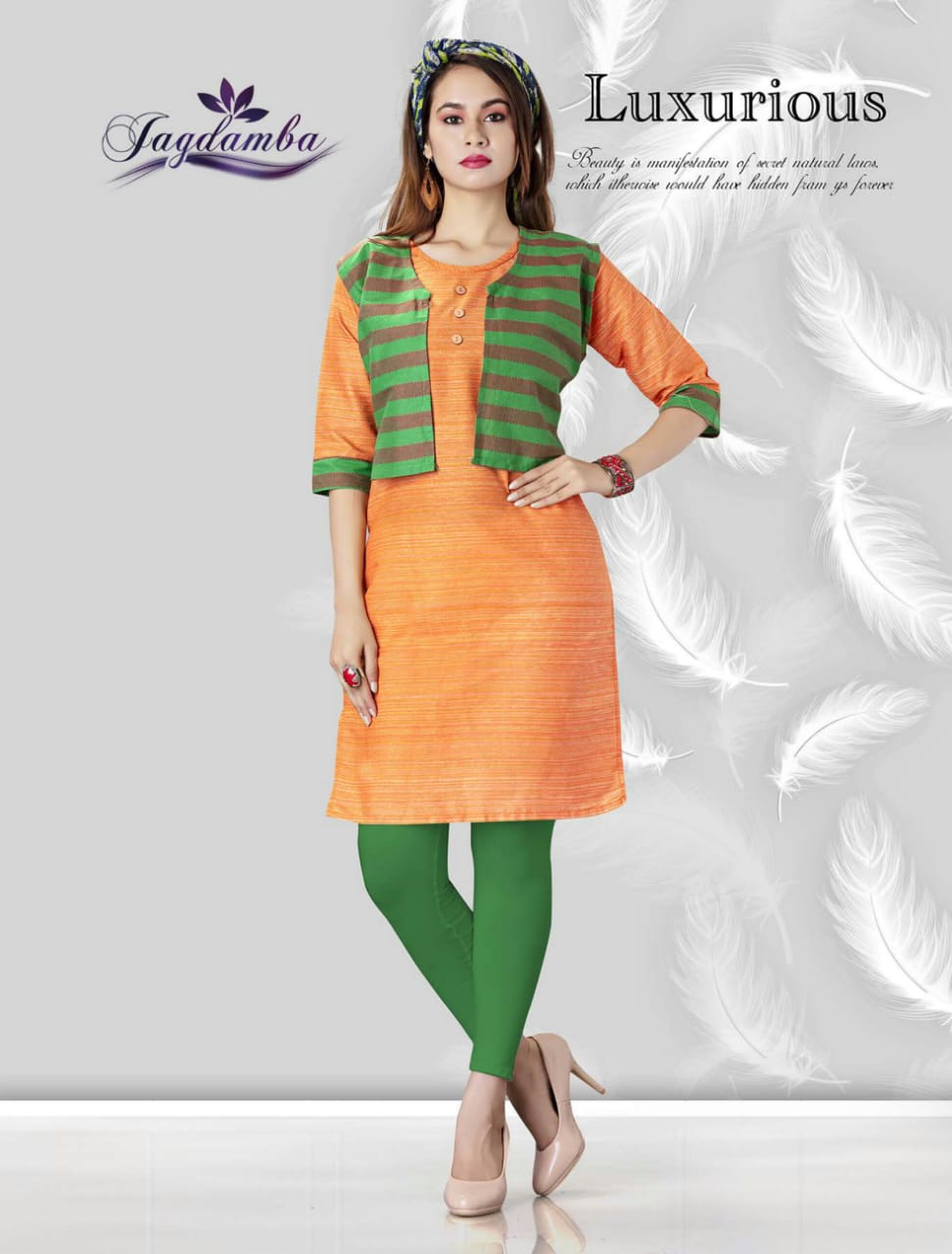 Nency By Jagdamba 01 To 08 Series Beautiful Stylish Colorful Fancy Party Wear & Ethnic Wear & Ready To Wear Heavy Cotton Printed Kurtis At Wholesale Price