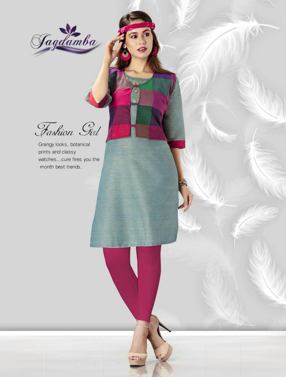 Nency By Jagdamba 01 To 08 Series Beautiful Stylish Colorful Fancy Party Wear & Ethnic Wear & Ready To Wear Heavy Cotton Printed Kurtis At Wholesale Price