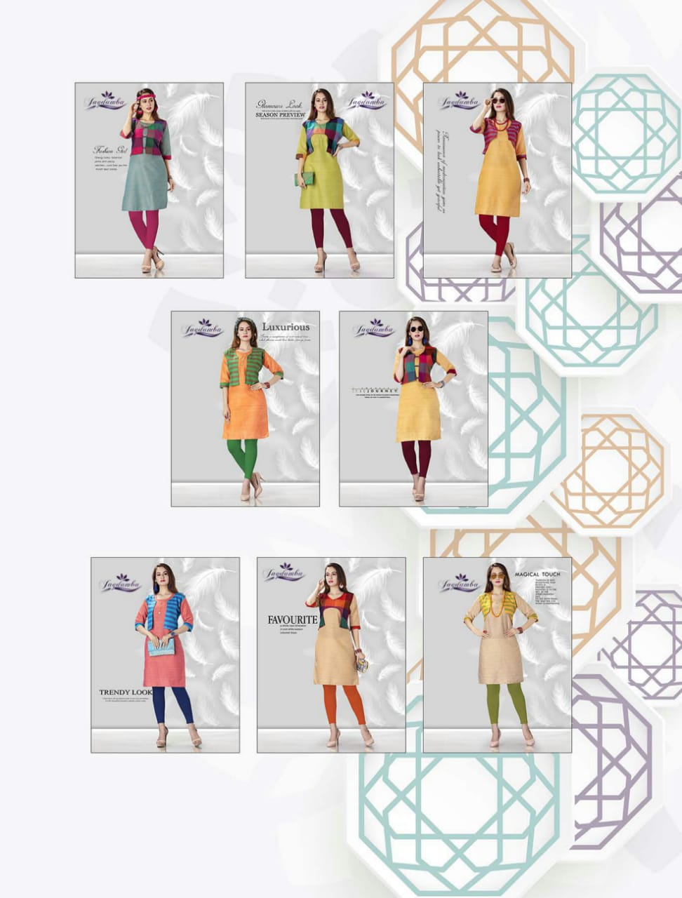 Nency By Jagdamba 01 To 08 Series Beautiful Stylish Colorful Fancy Party Wear & Ethnic Wear & Ready To Wear Heavy Cotton Printed Kurtis At Wholesale Price