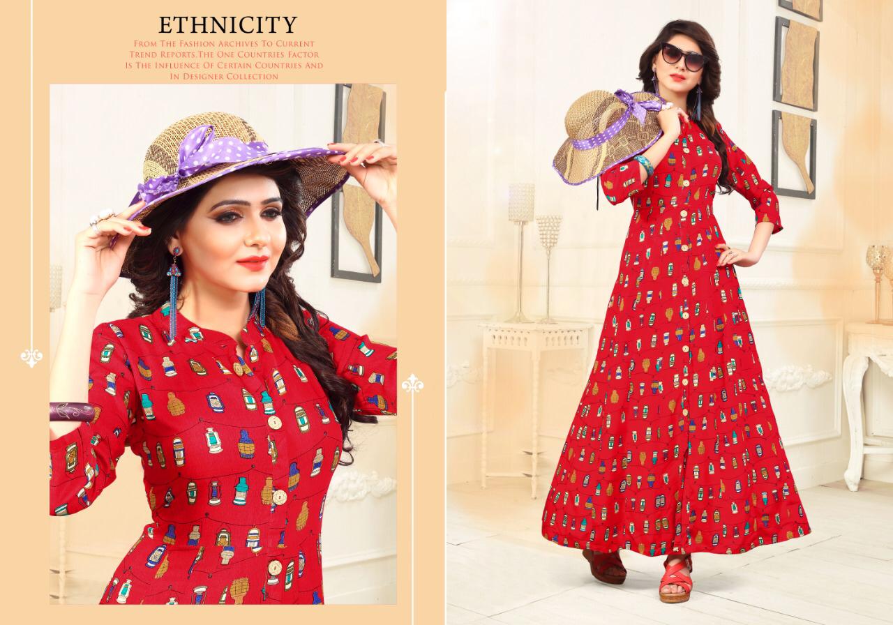 Netanya Vol -2 By Neeti Creation 001 To 005 Series Designer Beautiful Colorful Stylish Fancy Casual Wear & Ethnic Wear & Ready To Wear Heavy Rayon Printed Gowns At Wholesale Price