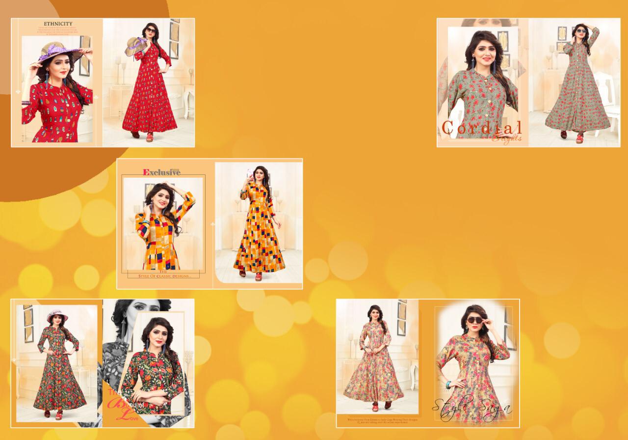 Netanya Vol -2 By Neeti Creation 001 To 005 Series Designer Beautiful Colorful Stylish Fancy Casual Wear & Ethnic Wear & Ready To Wear Heavy Rayon Printed Gowns At Wholesale Price