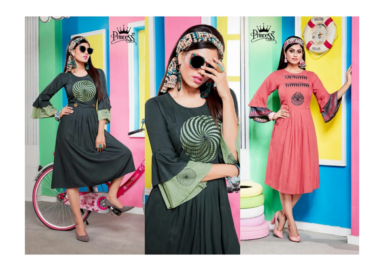 New Heer By Princess 01 To 12 Series Beautiful Stylish Fancy Colorful Casual Wear & Ethnic Wear & Ready To Wear Rayon Slub With Belly Work Kurtis At Wholesale Price