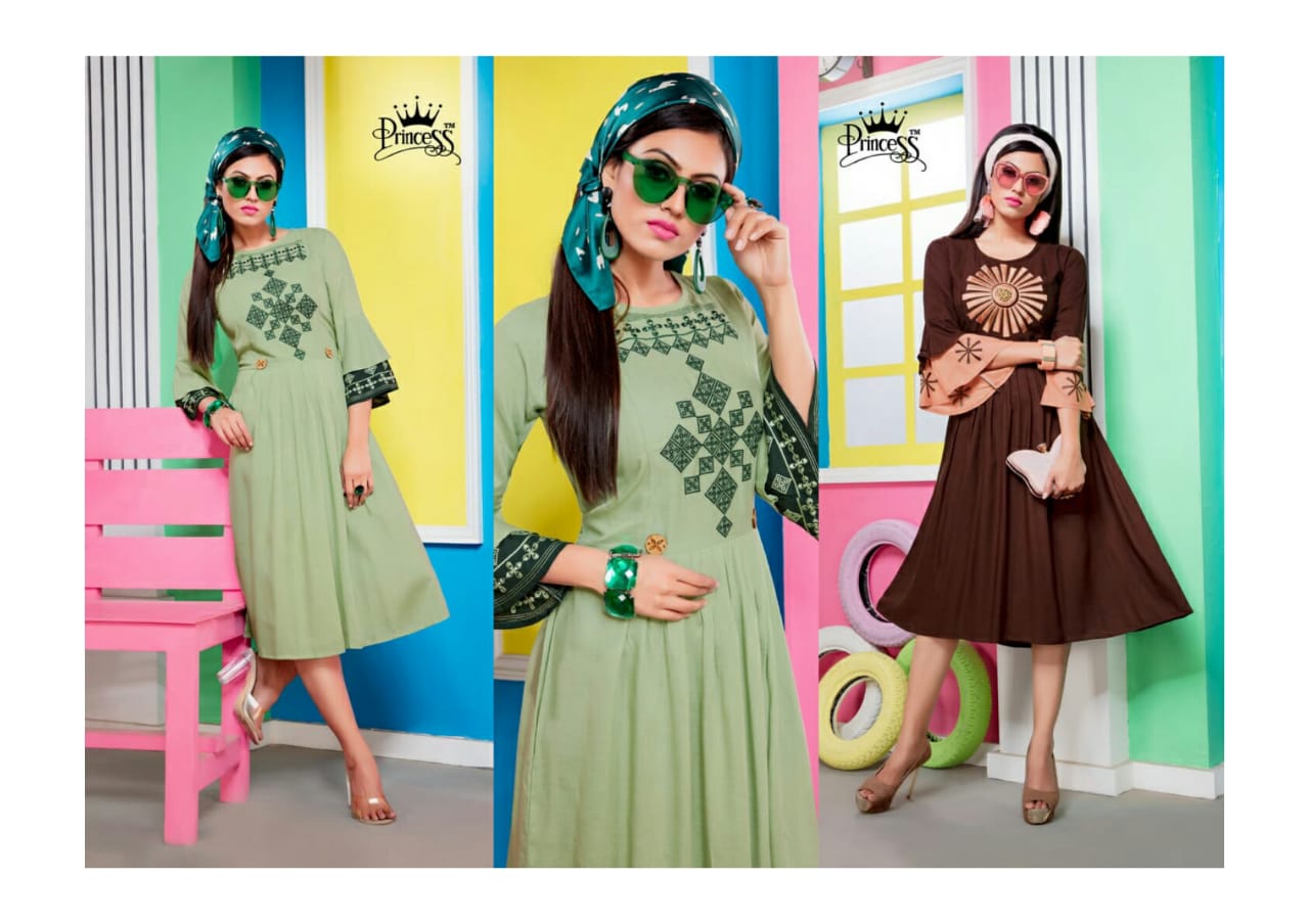 New Heer By Princess 01 To 12 Series Beautiful Stylish Fancy Colorful Casual Wear & Ethnic Wear & Ready To Wear Rayon Slub With Belly Work Kurtis At Wholesale Price