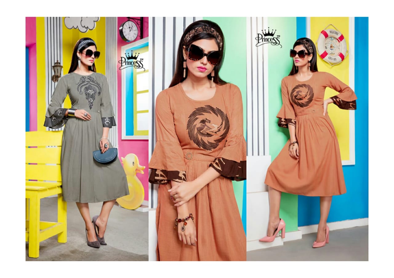 New Heer By Princess 01 To 12 Series Beautiful Stylish Fancy Colorful Casual Wear & Ethnic Wear & Ready To Wear Rayon Slub With Belly Work Kurtis At Wholesale Price