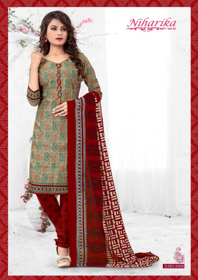 Niharika Vol-2 By Shree Bhairav 2001 To 2010 Series Indian Traditional Wear Collection Beautiful Stylish Fancy Colorful Party Wear & Occasional Wear Cotton Printed Dress At Wholesale Price