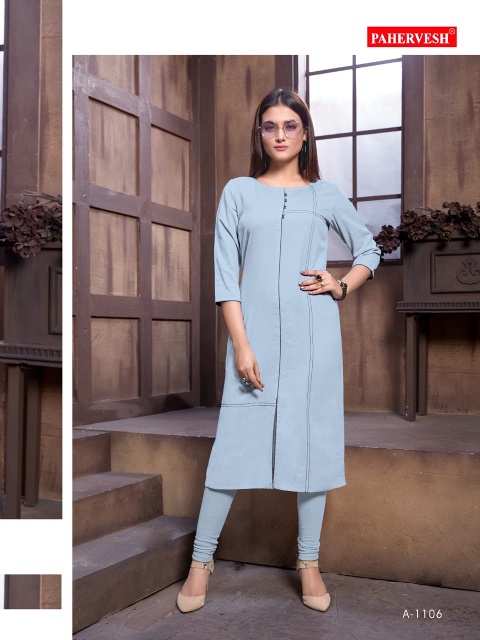 Niharika Vol-5 By Pahervesh Beautiful Colorful Stylish Fancy Casual Wear & Ethnic Wear & Ready To Wear Cotton Flex Kurtis At Wholesale Price