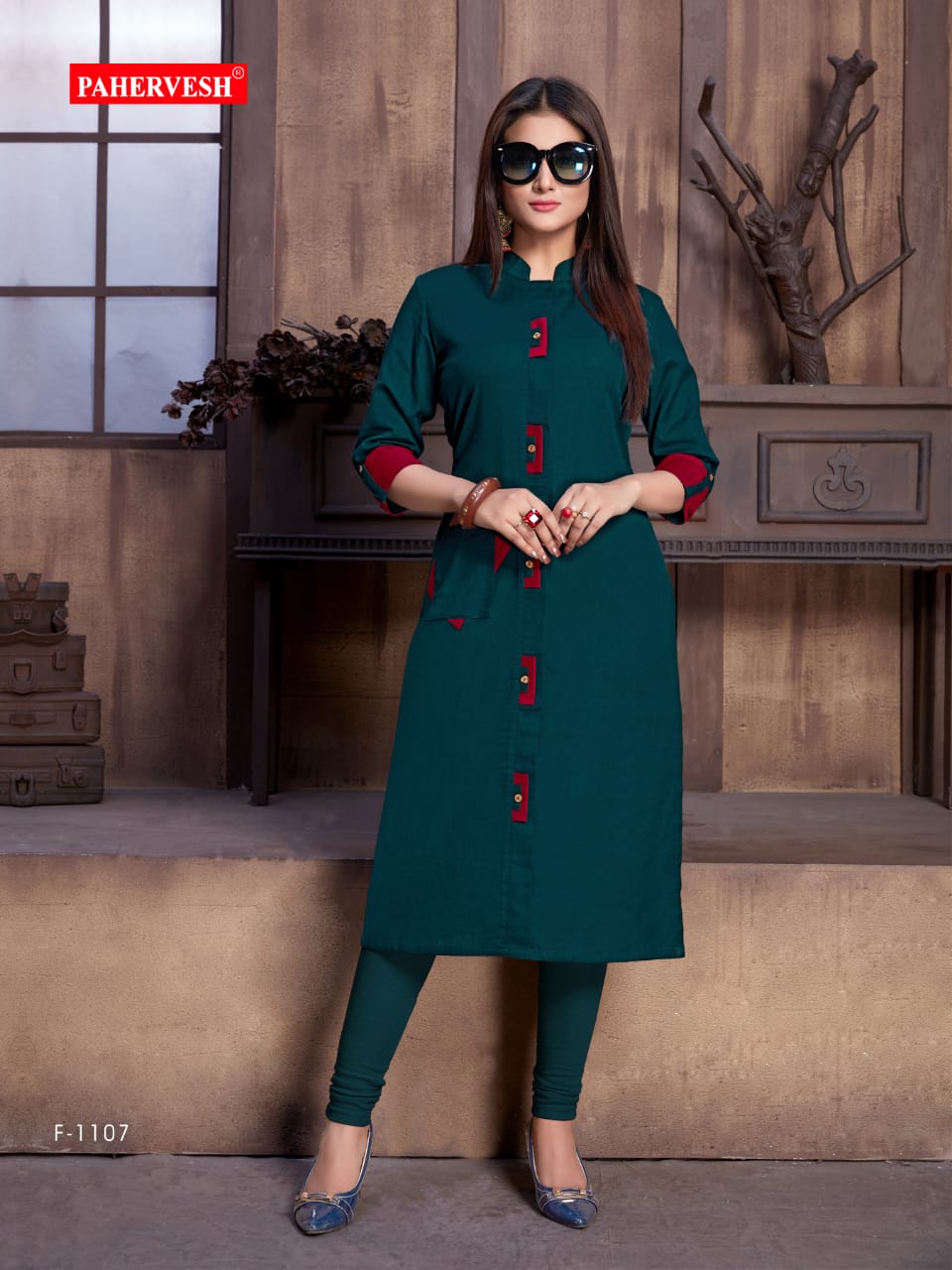 Niharika Vol-5 By Pahervesh Beautiful Colorful Stylish Fancy Casual Wear & Ethnic Wear & Ready To Wear Cotton Flex Kurtis At Wholesale Price