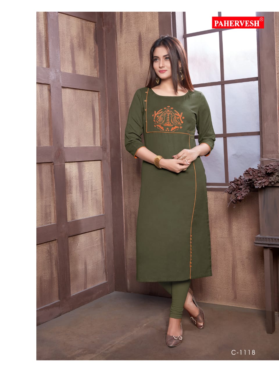 Niharika Vol-5 By Pahervesh Beautiful Colorful Stylish Fancy Casual Wear & Ethnic Wear & Ready To Wear Cotton Flex Kurtis At Wholesale Price