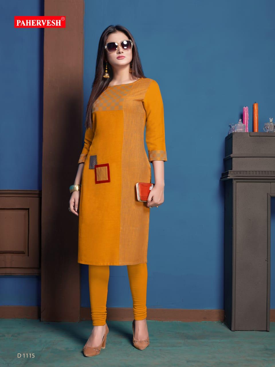 Nikhar Vol-2 By Pahervesh Stylish Fancy Beautiful Colorful Casual Wear & Ethnic Wear Rayon And Rayon Flex With Hand Work And Embroidery Work Kurtis At Wholesale Price