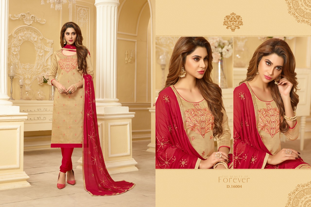 Nirali -4 Raghav Royal 16001 To 16012 Series Beautiful Suits Colorful Stylish Fancy Colorful Casual Wear & Ethnic Wear Cotton Slub With Work Dresses At Wholesale Price