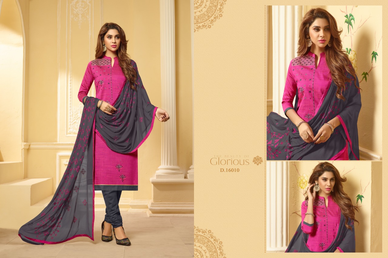 Nirali -4 Raghav Royal 16001 To 16012 Series Beautiful Suits Colorful Stylish Fancy Colorful Casual Wear & Ethnic Wear Cotton Slub With Work Dresses At Wholesale Price