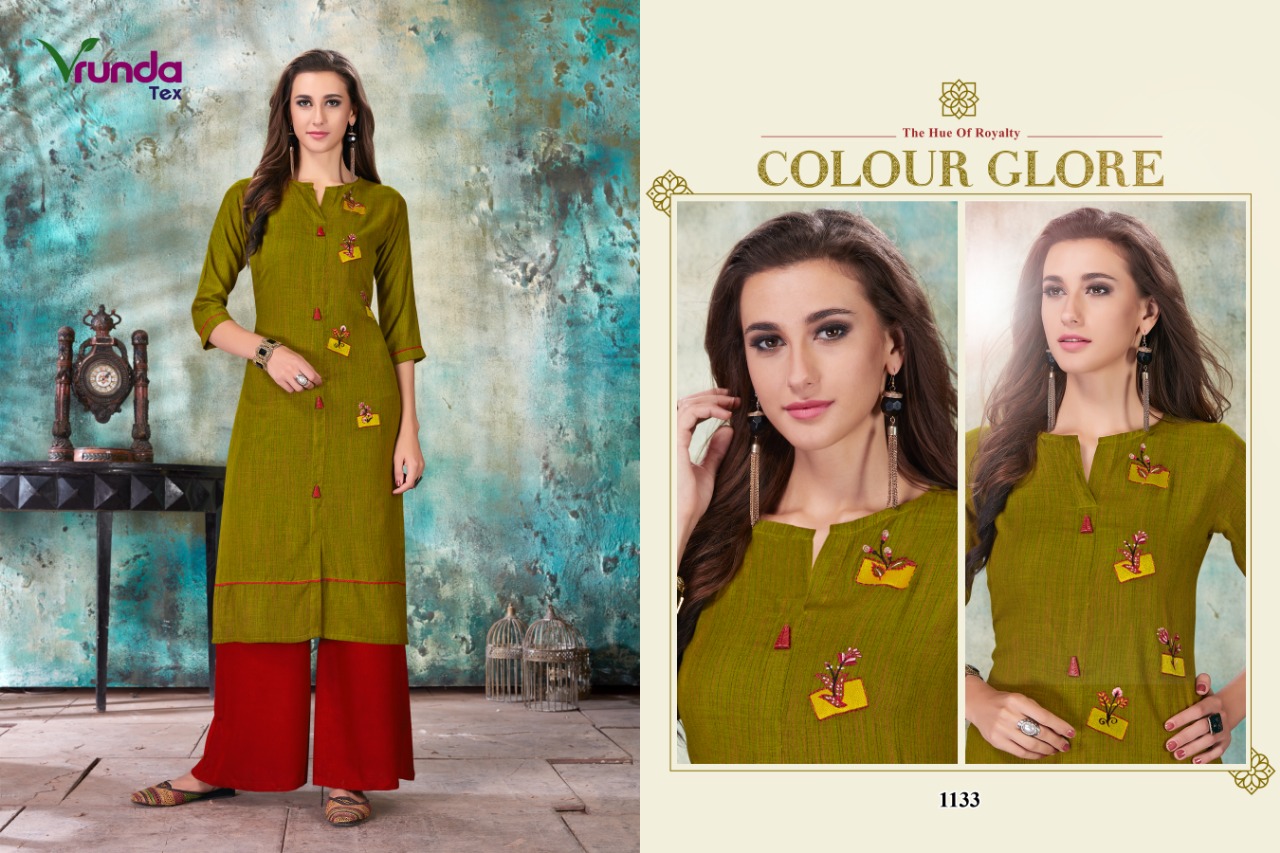 Nirva By Vrunda Tex 1131 To 1136 Series Designer Wear Collection Beautiful Stylish Fancy Colorful Party Wear & Occasional Wear Heavy Rayon Duplex Slub With Embroidery Kurti At Wholesale Price
