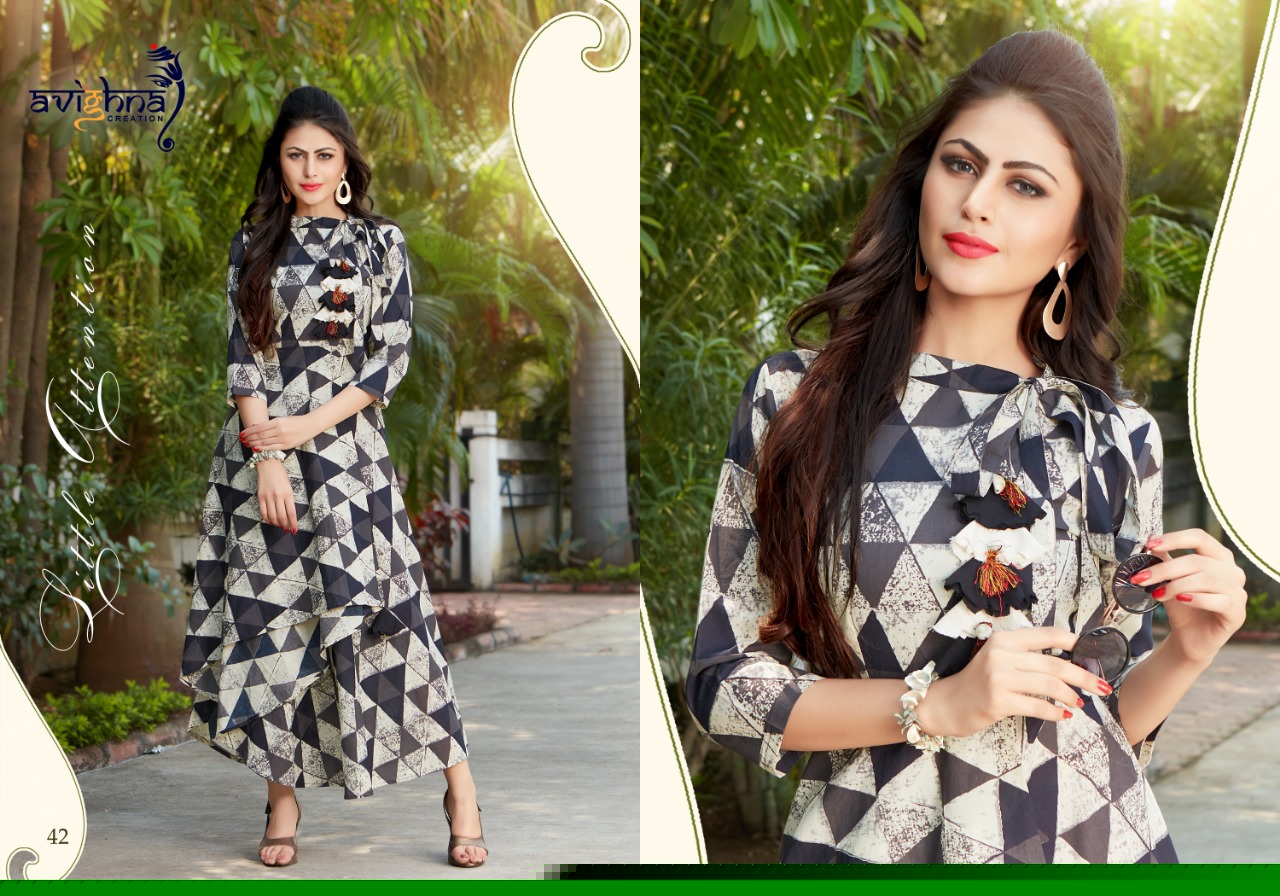 Nishtha Vol-1 By Avighna Creation 40 To 47 Series Beautiful Colorful Stylish Fancy Casual Wear & Ethnic Wear & Ready To Wear Heavy Rayon & Cotton Kurtis At Wholesale Price