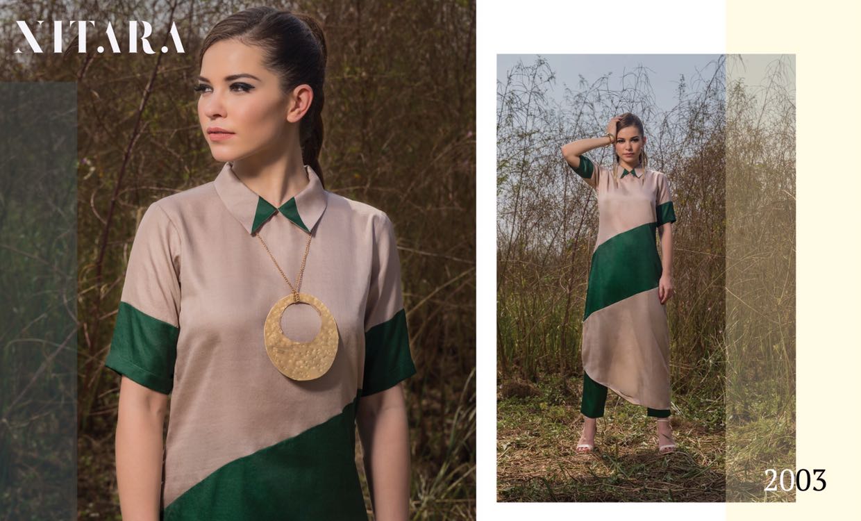 Nitara 2001 Series By Nitara 2001 To 2005 Series Designer Colorful Stylish Fancy Beautiful Party Wear & Ethnic Wear Tusser Silk Kurtis At Wholesale Price