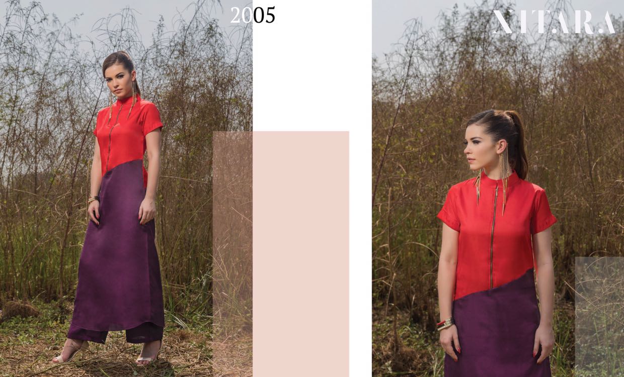 Nitara 2001 Series By Nitara 2001 To 2005 Series Designer Colorful Stylish Fancy Beautiful Party Wear & Ethnic Wear Tusser Silk Kurtis At Wholesale Price