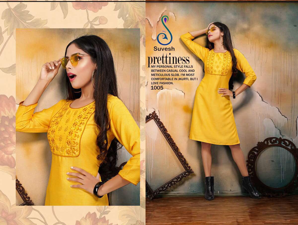 Niyati Vol-2 By Suvesh 1001 To 1008 Series Beautiful Stylish Fancy Colorful Casual Wear & Ethnic Wear & Ready To Wear Rayon Two Tone Kurtis At Wholesale Price