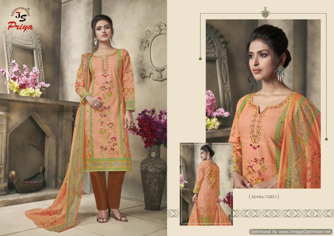 Noor Fathima By J S Priya 1001 To 1010 Series Indian Traditional Wear Collection Beautiful Stylish Fancy Colorful Party Wear & Occasional Wear Cotton Printed Dress At Wholesale Price