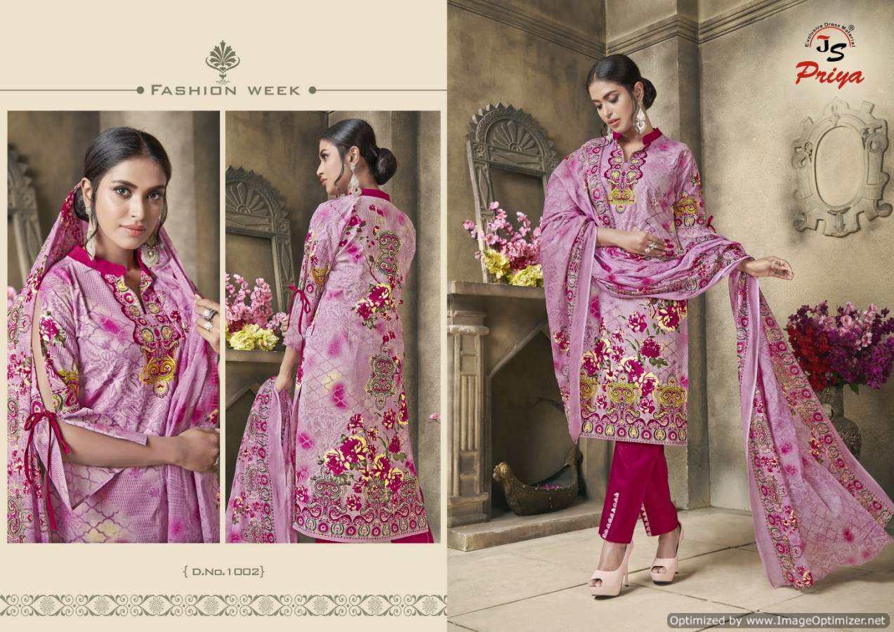 Noor Fathima By J S Priya 1001 To 1010 Series Indian Traditional Wear Collection Beautiful Stylish Fancy Colorful Party Wear & Occasional Wear Cotton Printed Dress At Wholesale Price